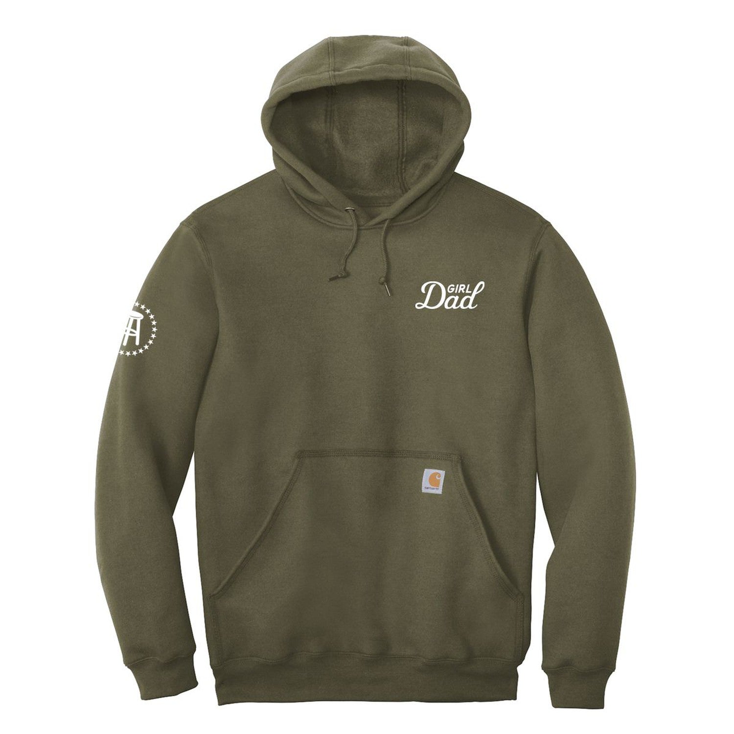 Girl Dad Embroidered Premium Hoodie-Hoodies & Sweatshirts-Bussin With The Boys-Green-S-Barstool Sports