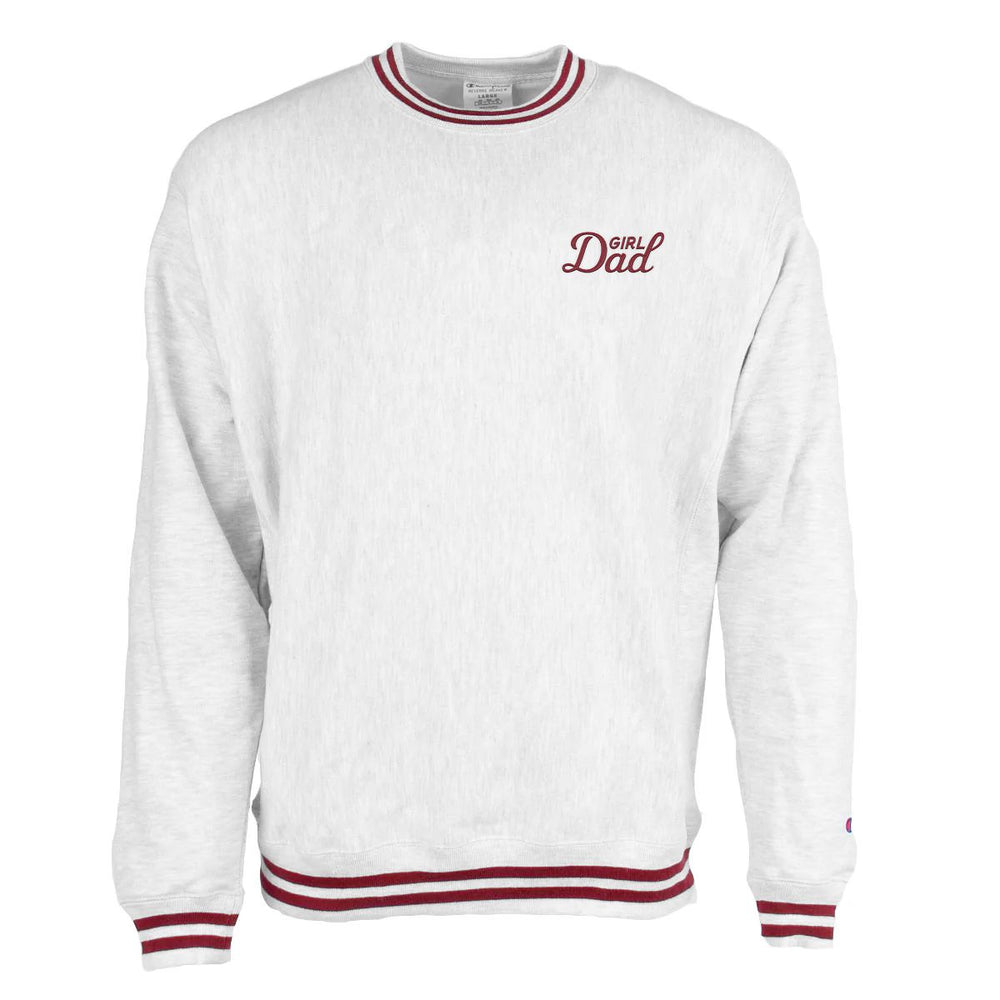 Bussin With The Boys Girl Dad Champion Ribbed Crewneck-Crewnecks-Bussin With The Boys-Grey-S-Barstool Sports