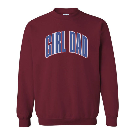 Girl Dad Arch Crewneck-Crewnecks-Bussin With The Boys-Maroon-S-Barstool Sports