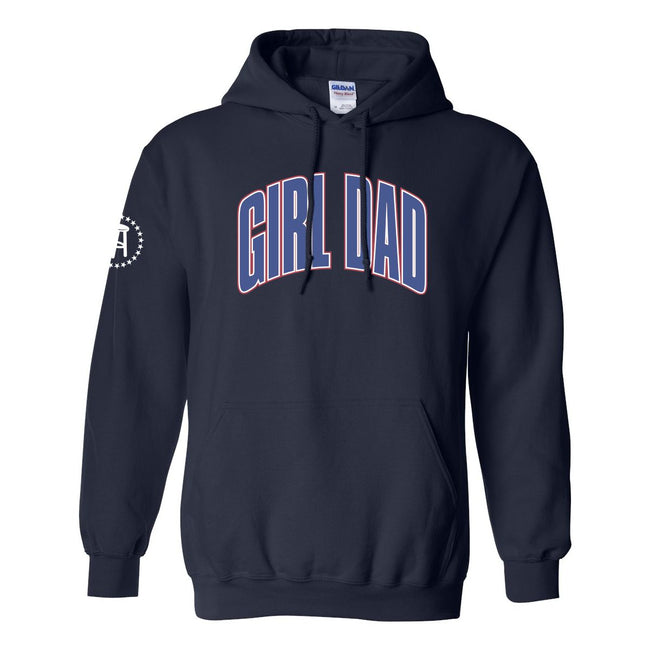 Girl Dad Arch Hoodie-Hoodies & Sweatshirts-Bussin With The Boys-Navy-S-Barstool Sports