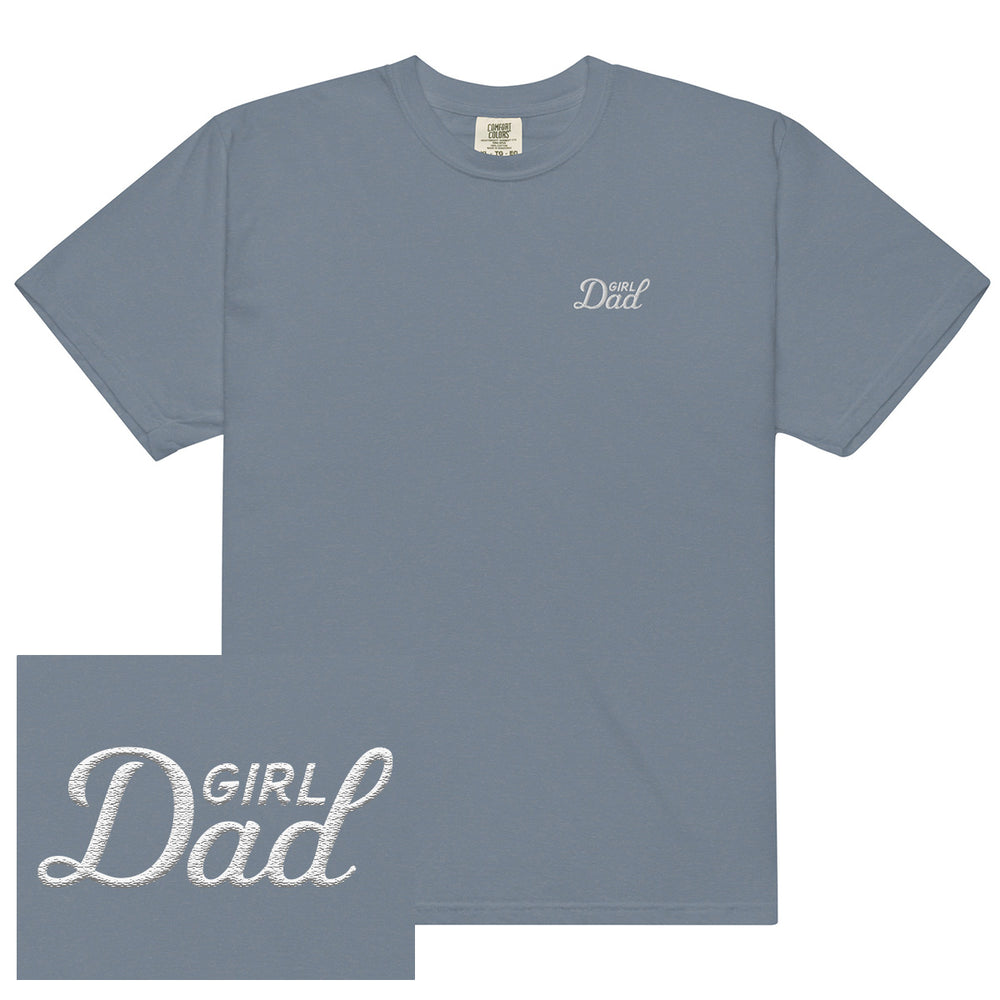 Girl Dad Embroidered Tee-T-Shirts-Bussin With The Boys-Blue-S-Barstool Sports
