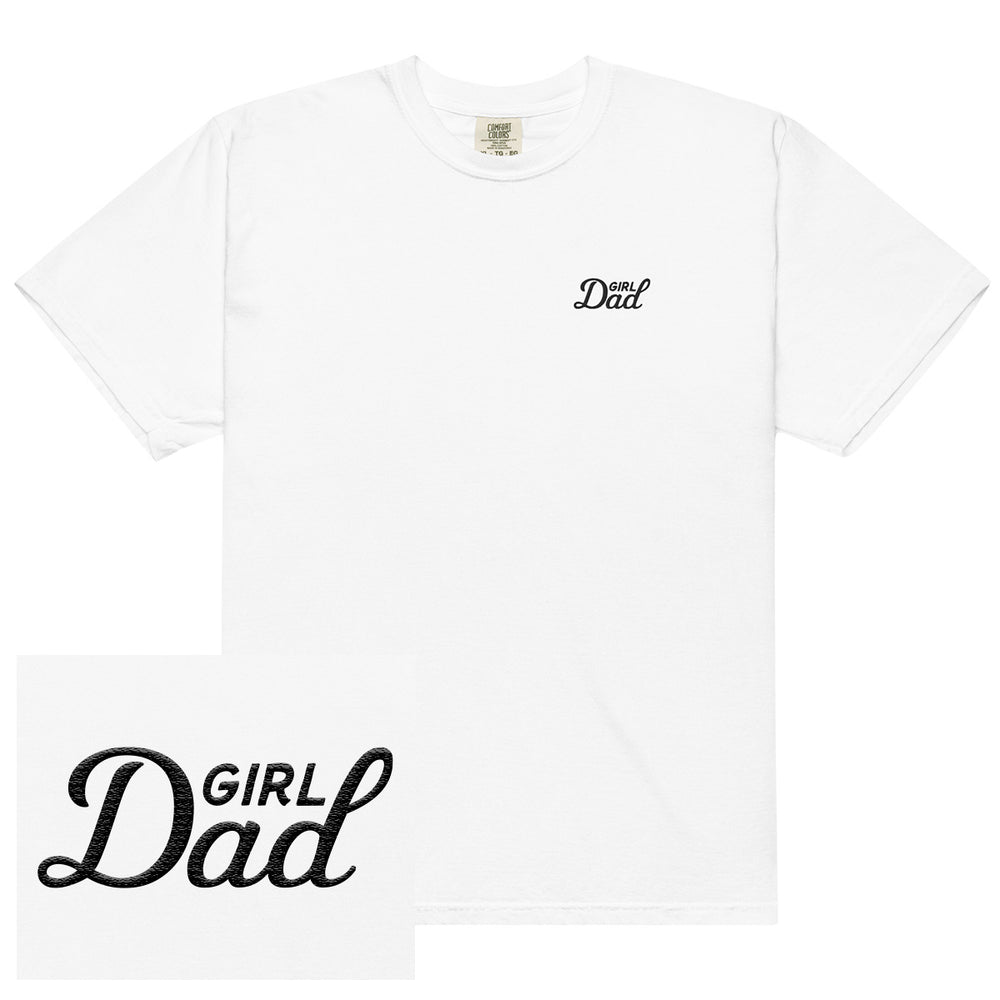 Girl Dad Embroidered Tee-T-Shirts-Bussin With The Boys-White-S-Barstool Sports