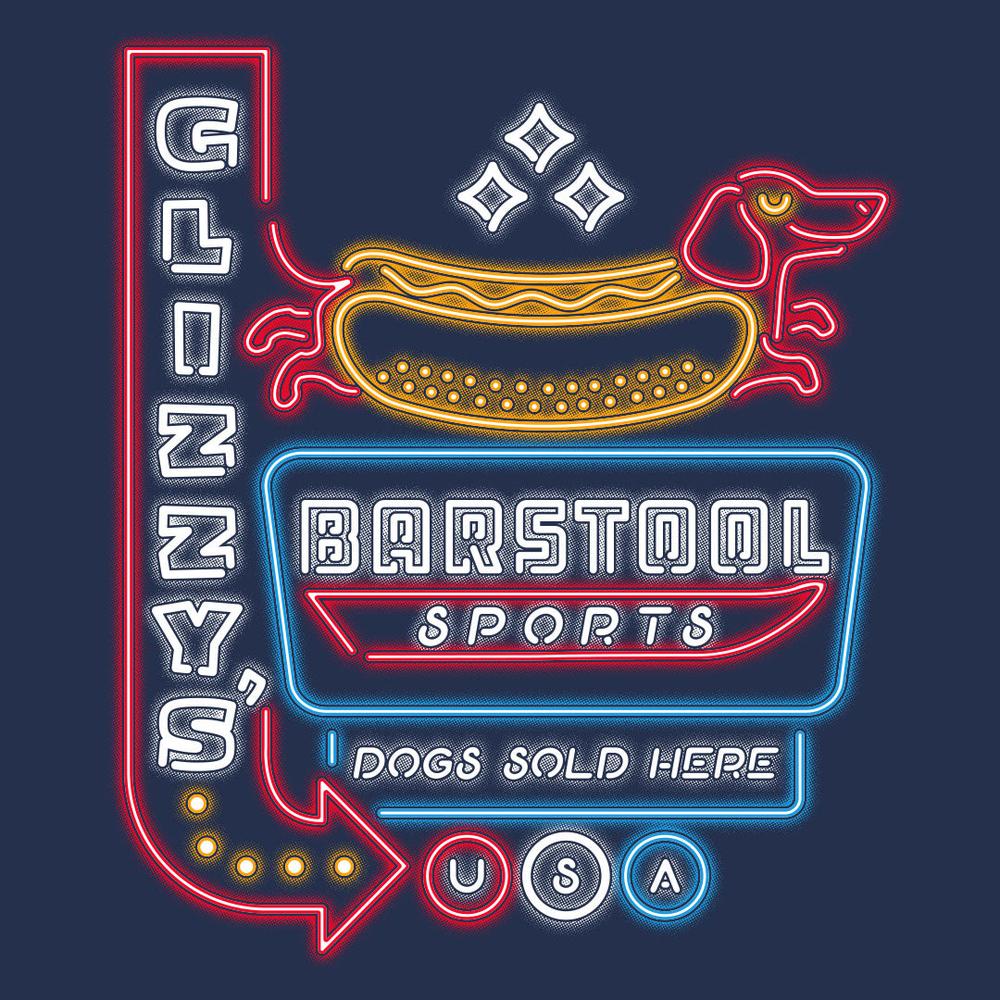 Glizzy Neon Sign Pocket Tee-T-Shirts-Barstool Sports-Barstool Sports