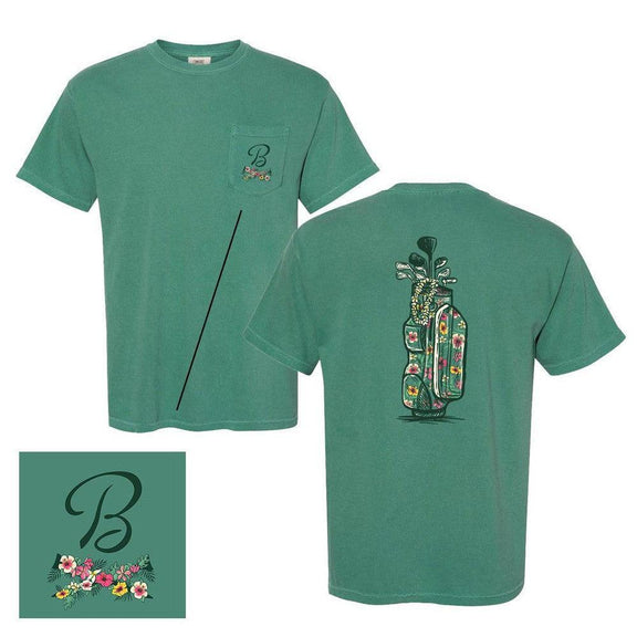 Barstool Golf Flower Pocket Tee-T-Shirts-Fore Play-Green-S-Barstool Sports