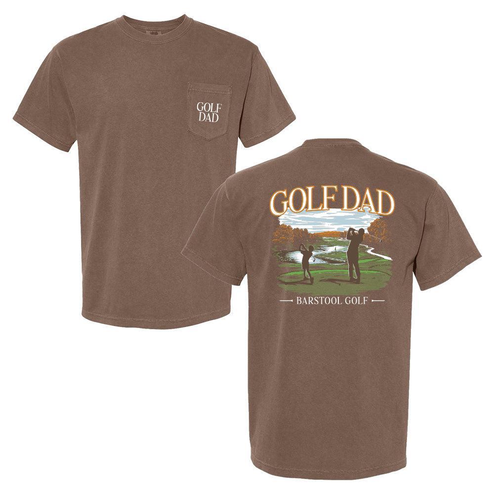 Golf Dad Course Pocket Tee-T-Shirts-Fore Play-Brown-S-Barstool Sports
