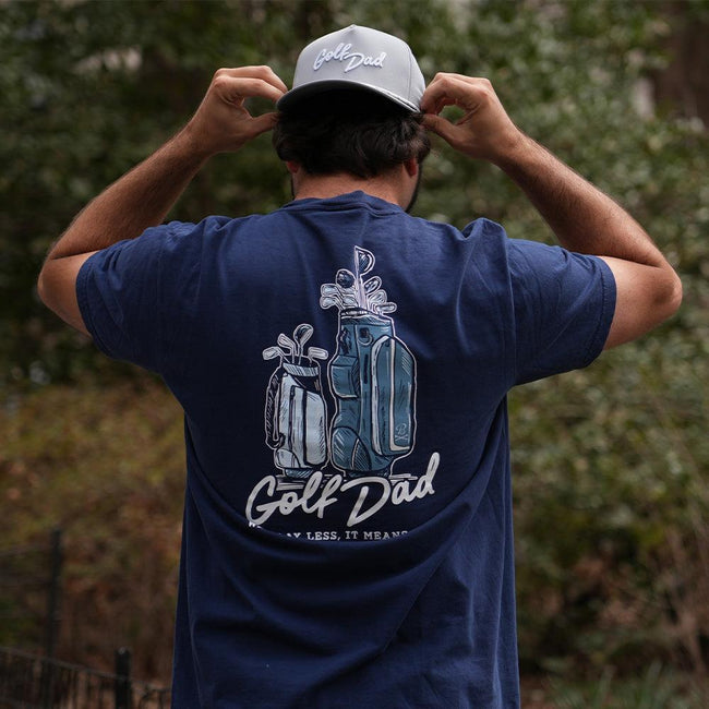 Golf Dad Bags Pocket Tee-T-Shirts-Fore Play-Barstool Sports