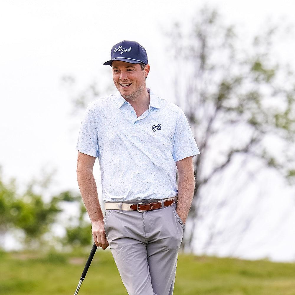 Golf Dad Printed Polo-Polos-Fore Play-Barstool Sports