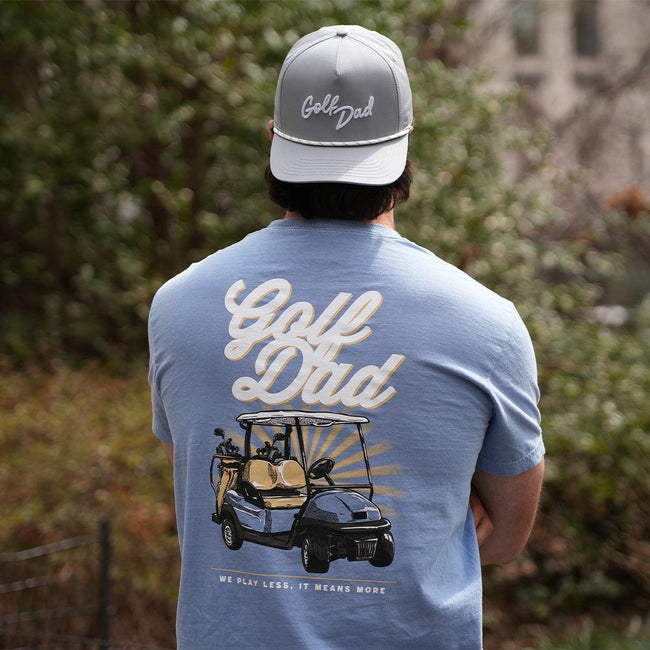 Golf Dad Golf Cart Pocket Tee-T-Shirts-Fore Play-Barstool Sports