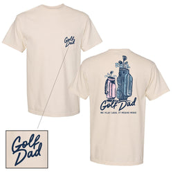 Golf Dad Bags Pocket Tee-T-Shirts-Fore Play-Ivory-S-Barstool Sports