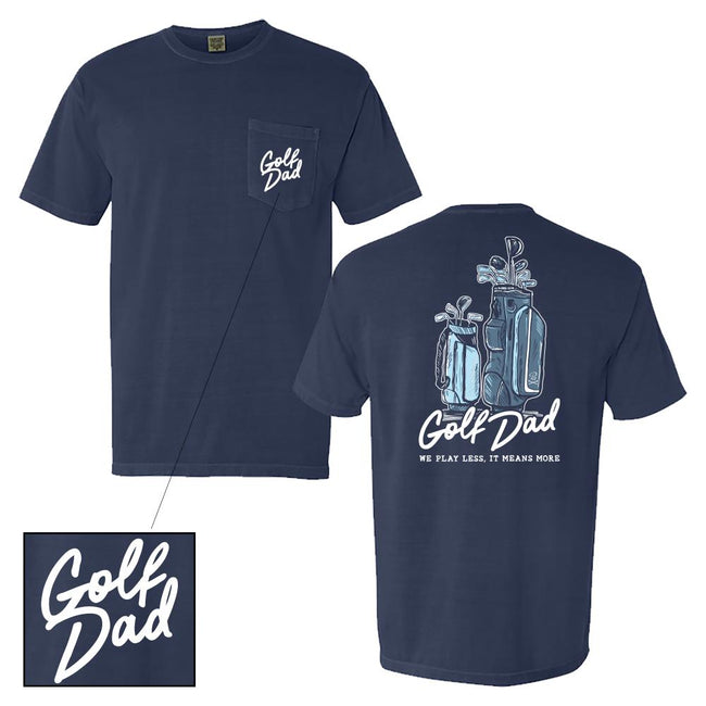 Golf Dad Bags Pocket Tee-T-Shirts-Fore Play-Navy-S-Barstool Sports
