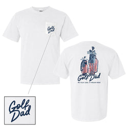 Golf Dad Bags USA Pocket Tee-T-Shirts-Fore Play-White-S-Barstool Sports