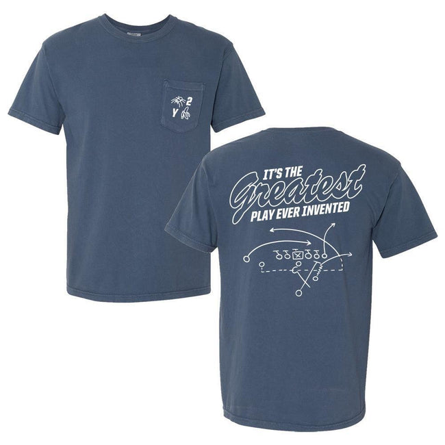 The Greatest Play Ever Pocket Tee-T-Shirts-Coach Gruden-Blue-S-Barstool Sports