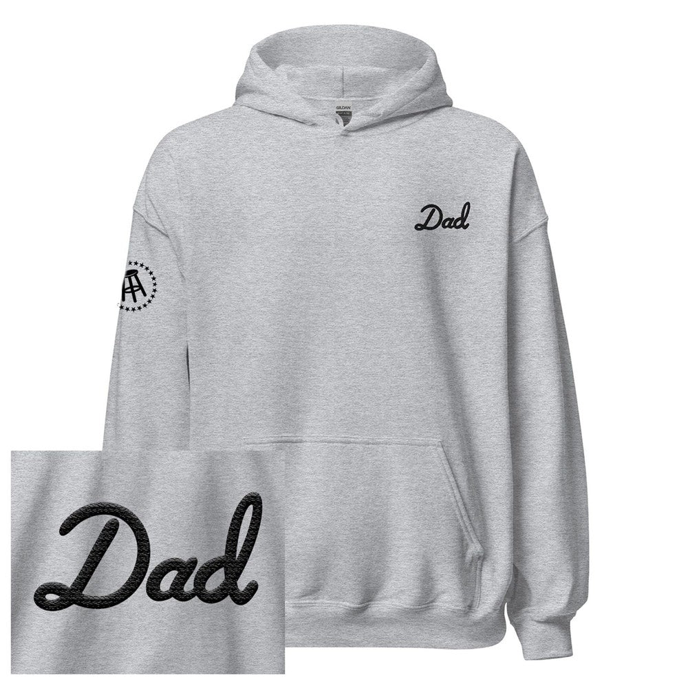 Dad Embroidered Hoodie-Hoodies & Sweatshirts-Barstool Sports-Grey-S-Barstool Sports