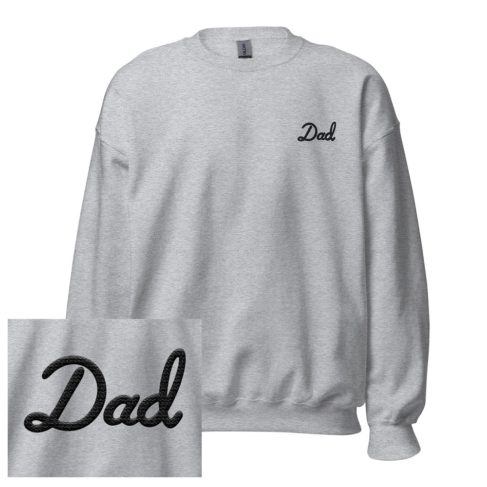 Dad Embroidered Crewneck-Crewnecks-Bussin With The Boys-Grey-S-Barstool Sports