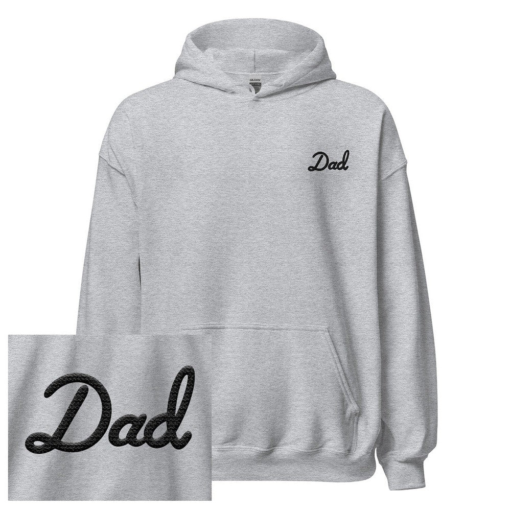 Dad Embroidered Hoodie-Hoodies & Sweatshirts-Bussin With The Boys-Grey-S-Barstool Sports
