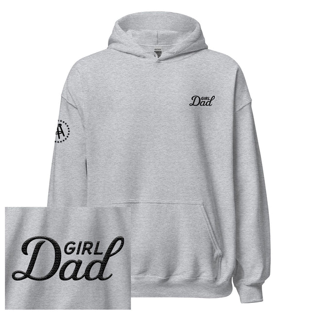 Girl Dad Embroidered Hoodie-Hoodies & Sweatshirts-Bussin With The Boys-Grey-S-Barstool Sports