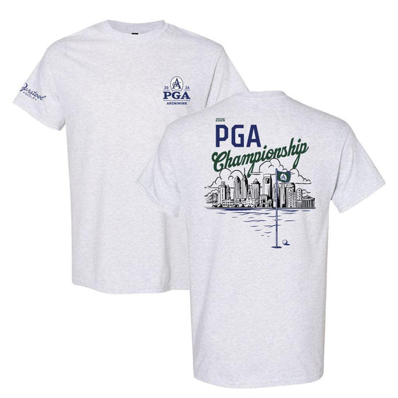 PGA Championship x Barstool Golf Philadelphia Skyline Tee-T-Shirts-Fore Play-Grey-S-Barstool Sports