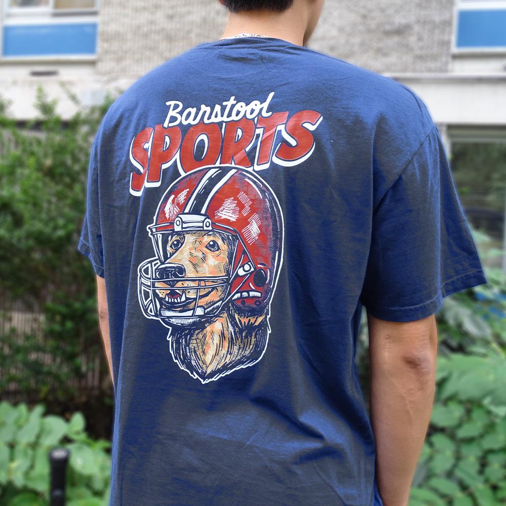 Barstool Helmet Dog Pocket Tee-T-Shirts-Barstool Sports-Barstool Sports
