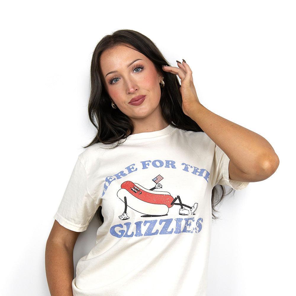 Here For The Glizzies Tee-T-Shirts-It Girl-Barstool Sports