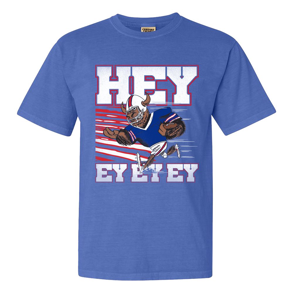 Hey Buffalo Tee-T-Shirts-Barstool Sports-Blue-S-Barstool Sports