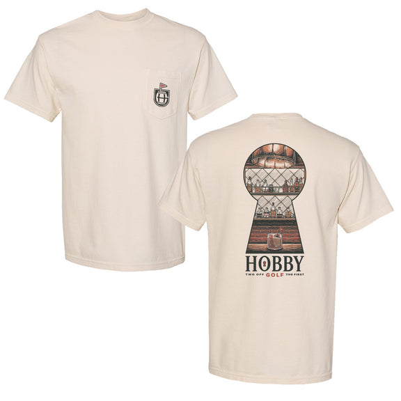 The Hobby Keyhole Pocket Tee-T-Shirts-The Hobby-Ivory-S-Barstool Sports