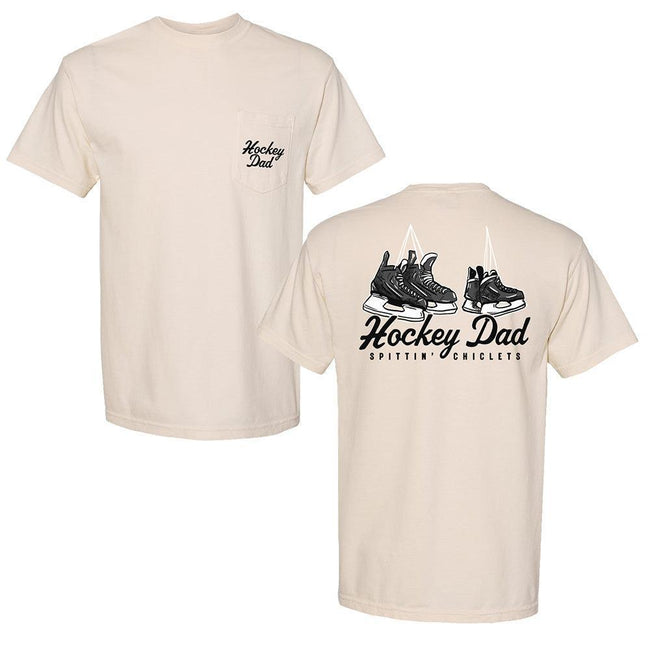 Hockey Dad Pocket Tee-T-Shirts-Spittin Chiclets-Ivory-S-Barstool Sports