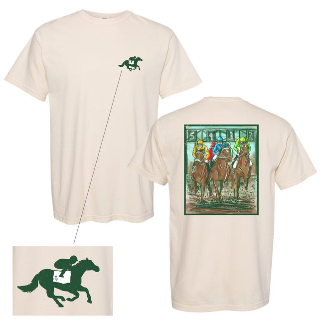 Horse Races Tee-T-Shirts-Barstool Sports-Ivory-S-Barstool Sports
