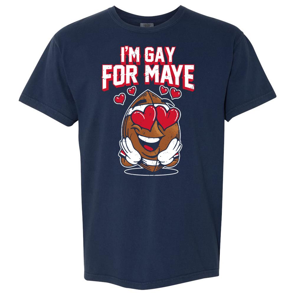 Gay For Maye Tee-T-Shirts-Barstool Sports-Navy-S-Barstool Sports
