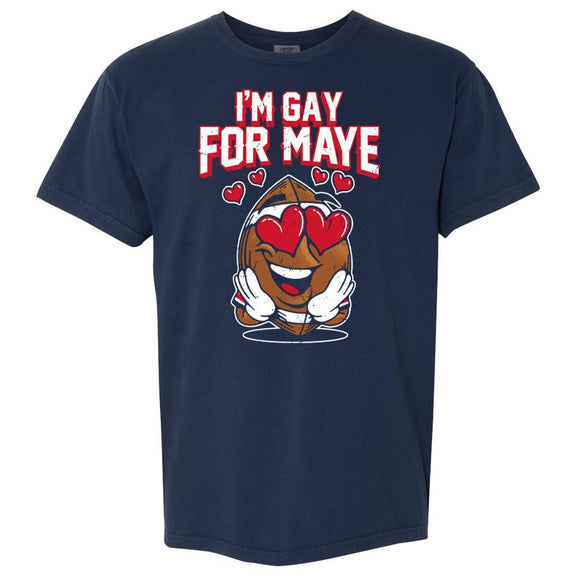 Gay For Maye Tee-T-Shirts-Barstool Sports-Navy-S-Barstool Sports
