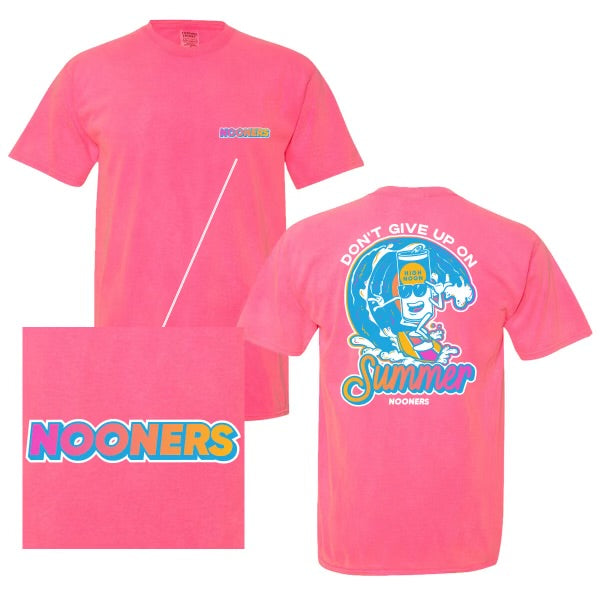 Don't Give Up On Summer Tee-T-Shirts-Nooners-Pink-S-Barstool Sports