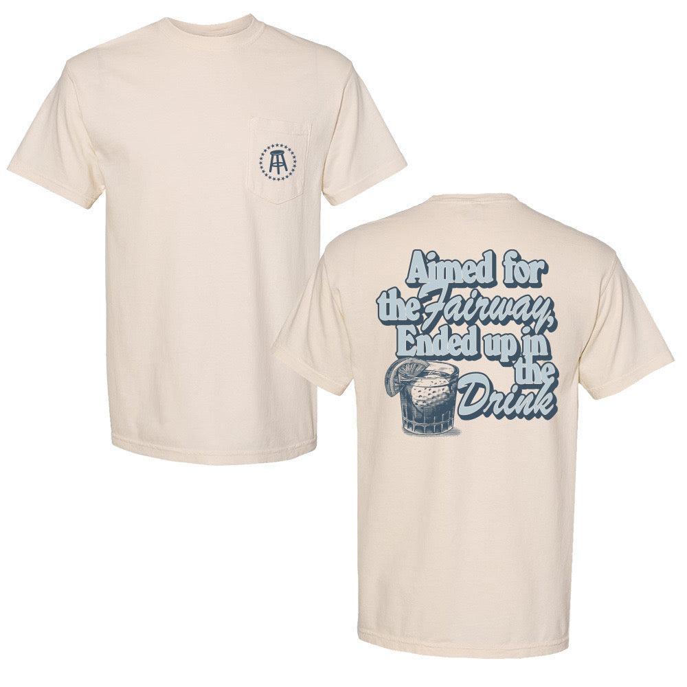 Aimed For The Fairway Pocket Tee - Barstool Sports Polos & More