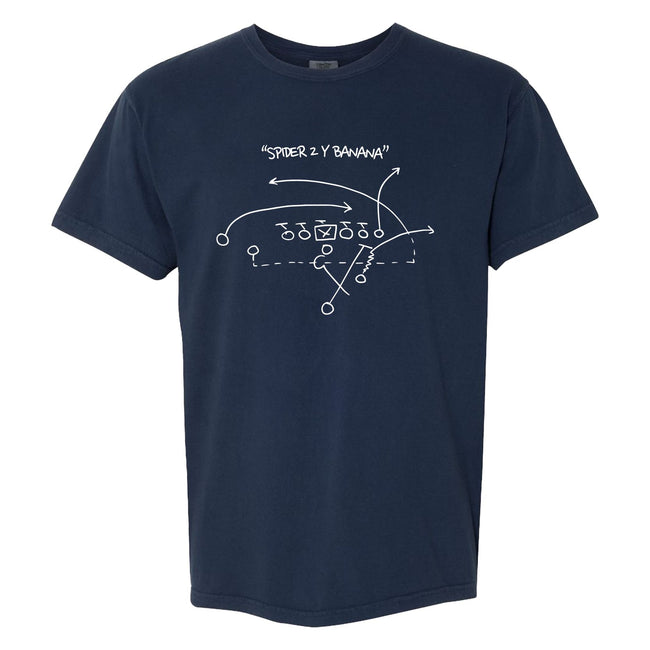 Spider 2 Y Banana Play Tee-T-Shirts-Coach Gruden-Navy-S-Barstool Sports