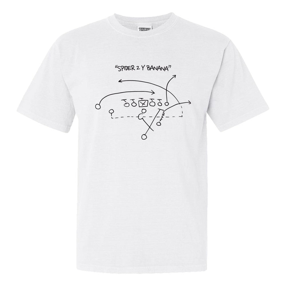 Spider 2 Y Banana Play Tee-T-Shirts-Coach Gruden-White-S-Barstool Sports