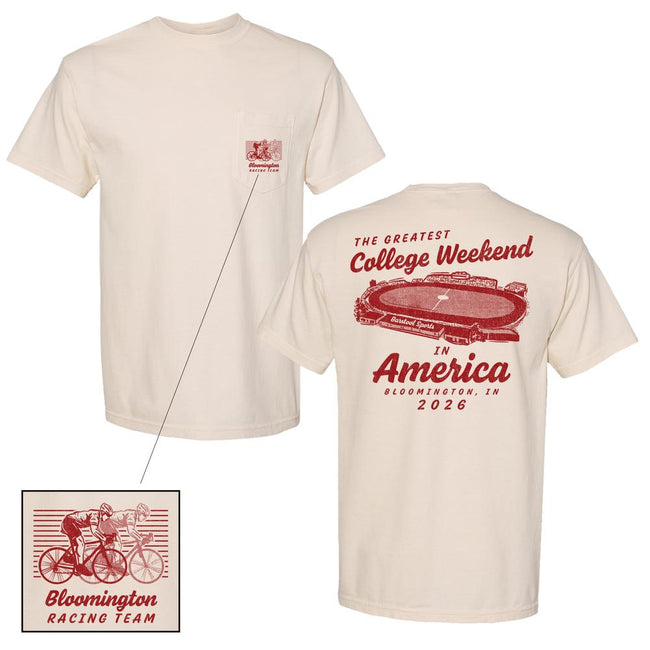The Greatest College Weekend Pocket Tee-T-Shirts-Barstool U-Ivory-S-Barstool Sports