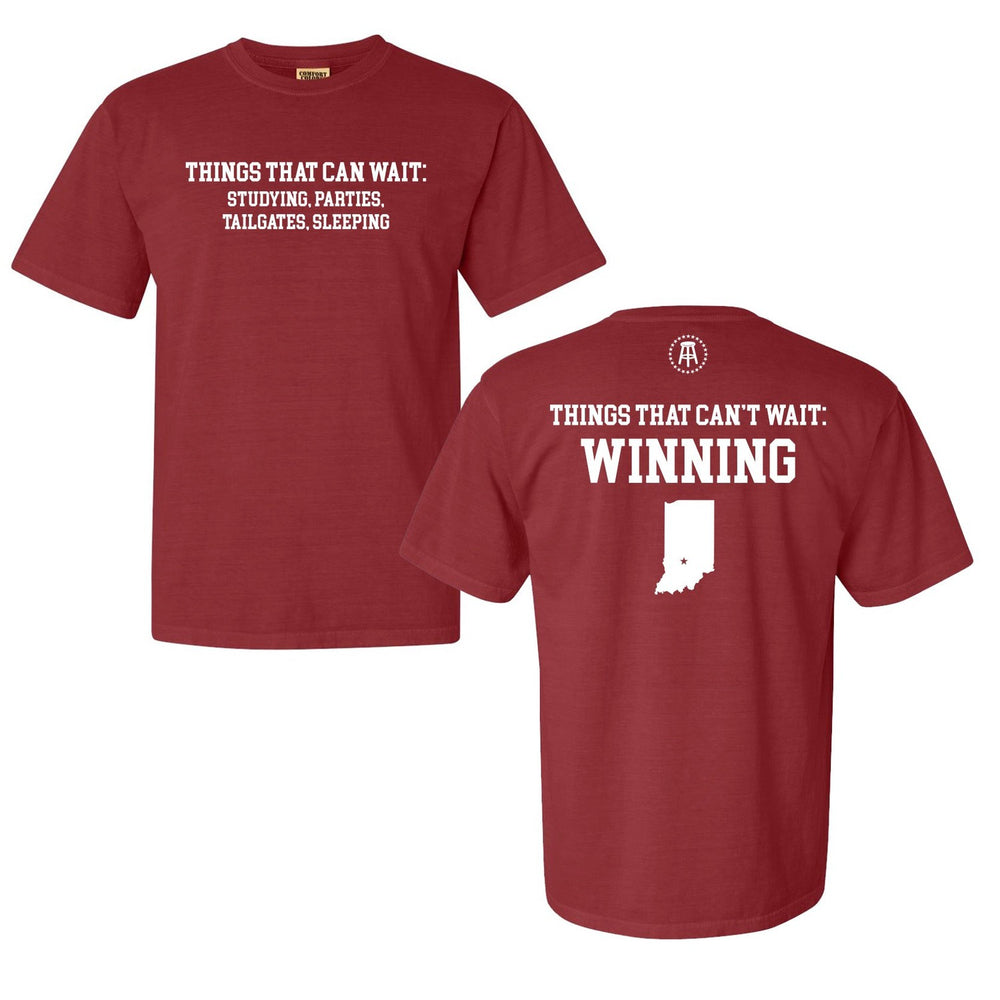 Winning Can't Wait Tee-T-Shirts-Barstool U-Red-S-Barstool Sports