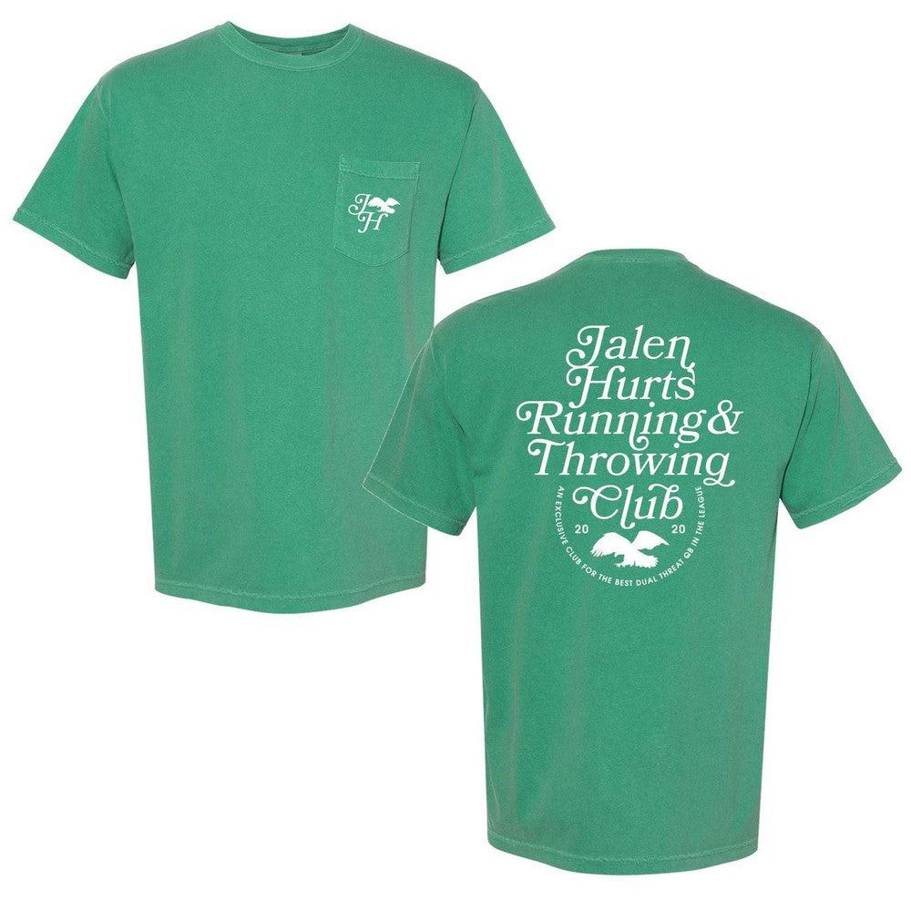 Jalen Hurts R & T Club Pocket Tee-T-Shirts-Barstool Sports-Green-S-Barstool Sports