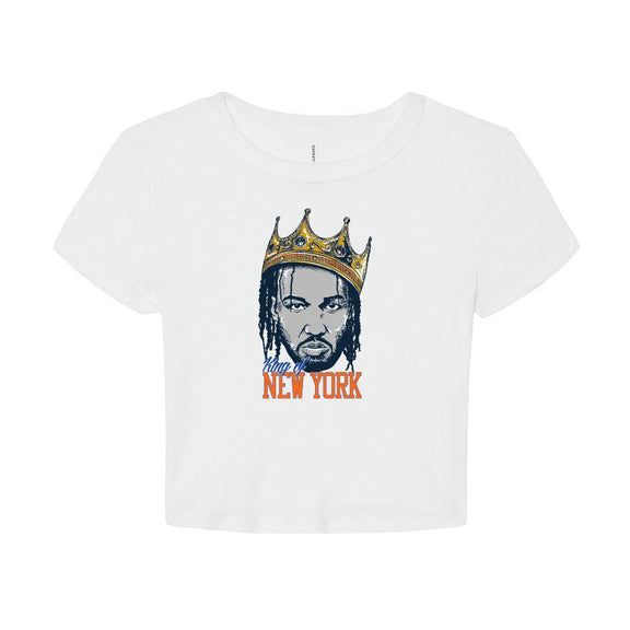 JB King of New York Women's Baby Tee-T-Shirts-Barstool Sports-White-S-Barstool Sports