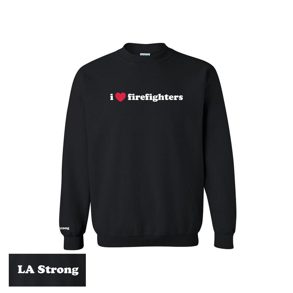 I Love Firefighters Crewneck-Crewnecks-BFFs-Barstool Sports