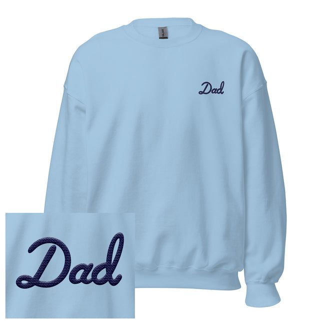 Dad Embroidered Crewneck-Crewnecks-Bussin With The Boys-Light Blue-S-Barstool Sports