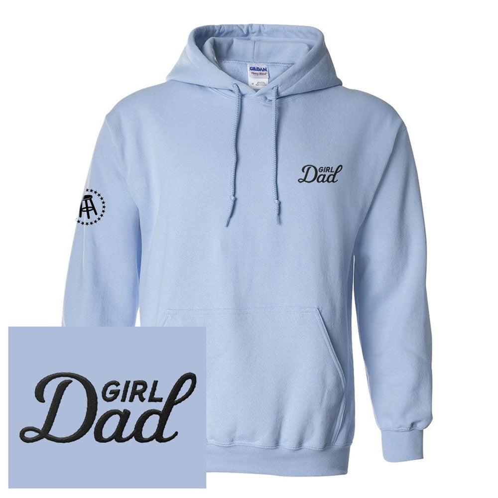 Girl Dad Embroidered Hoodie-Hoodies & Sweatshirts-Barstool Sports-Light Blue-S-Barstool Sports