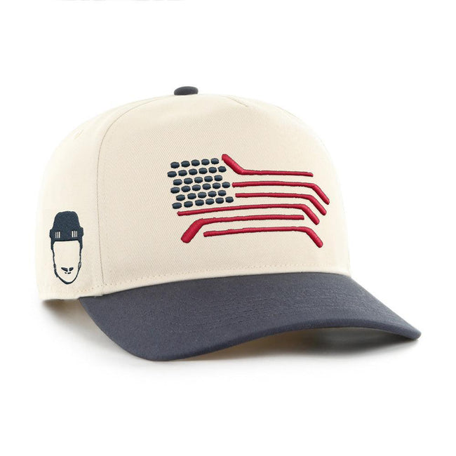 Spittin Chiclets '47 Hockey Flag HITCH Snapback Hat-Hats-Spittin Chiclets-Navy-One Size-Barstool Sports