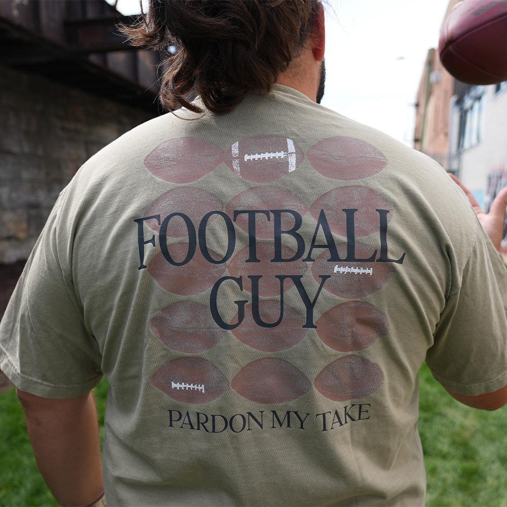 Football Guy Graphic Pocket Tee-T-Shirts-Pardon My Take-Barstool Sports