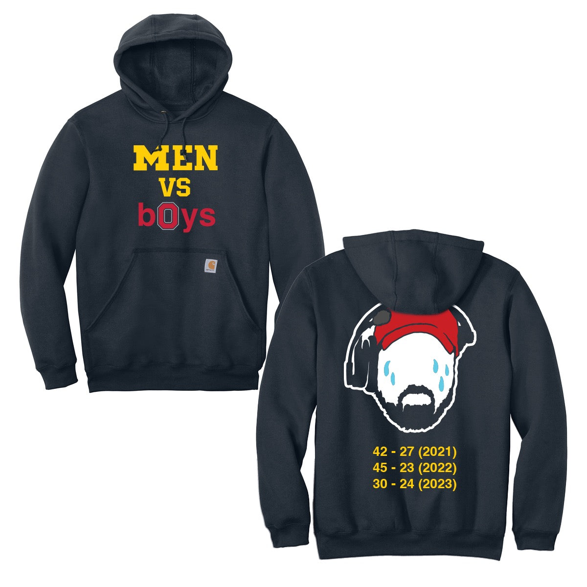 Men vs Boys Premium Hoodie-Hoodies & Sweatshirts-Barstool Sports-Barstool Sports