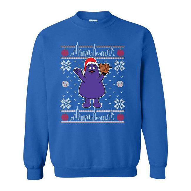 Grimace Ugly Sweater-Ugly Sweaters-We Gotta Believe-Blue-S-Barstool Sports