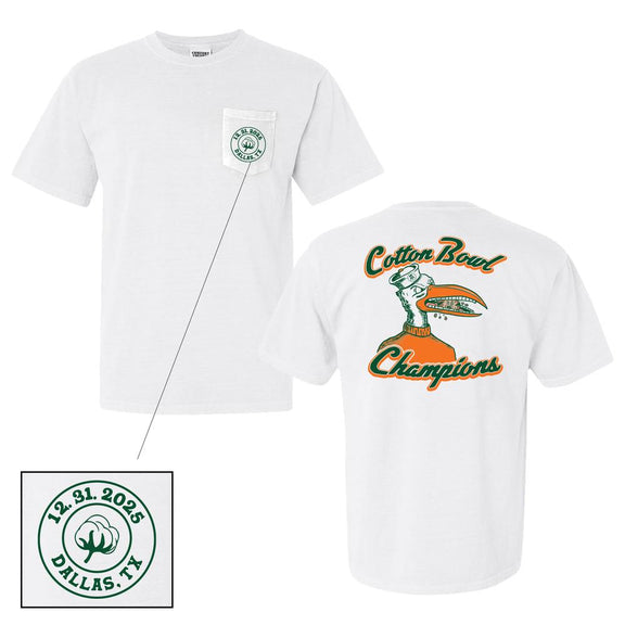 MIA Bowl Champions Pocket Tee-T-Shirts-Barstool U-White-S-Barstool Sports
