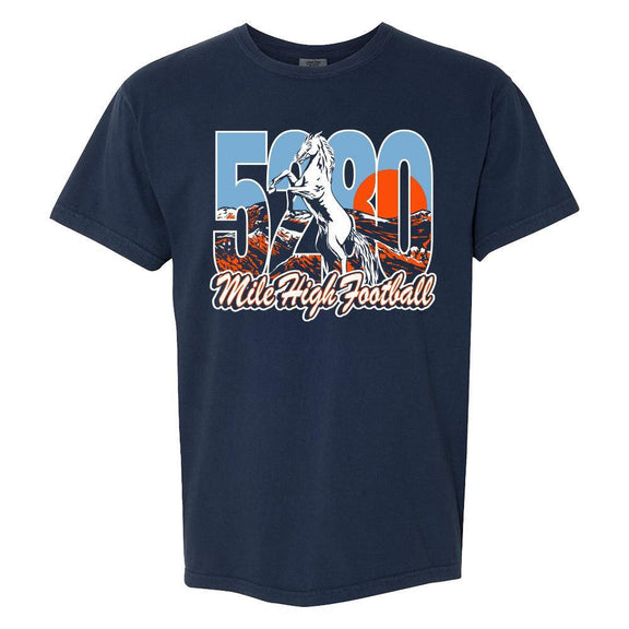 5280 Football Tee-T-Shirts-Barstool Sports-Navy-S-Barstool Sports