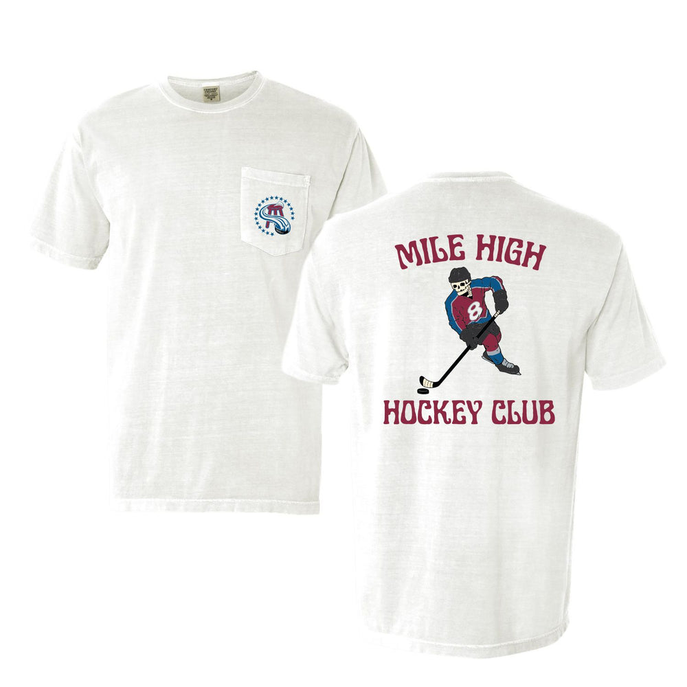Mile High Hockey Club Pocket Tee-T-Shirts-Barstool Sports-White-S-Barstool Sports