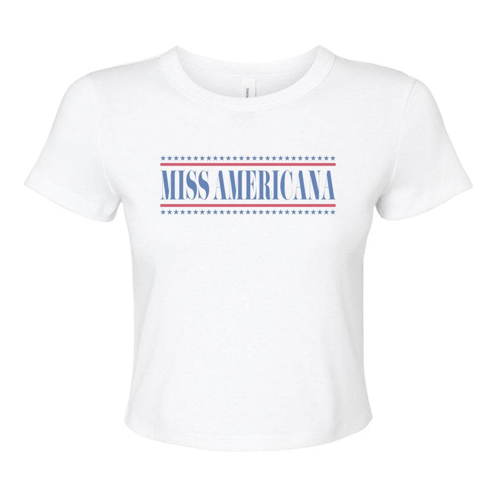 Miss Americana Baby Tee-T-Shirts-Barstool Sports-White-S-Barstool Sports