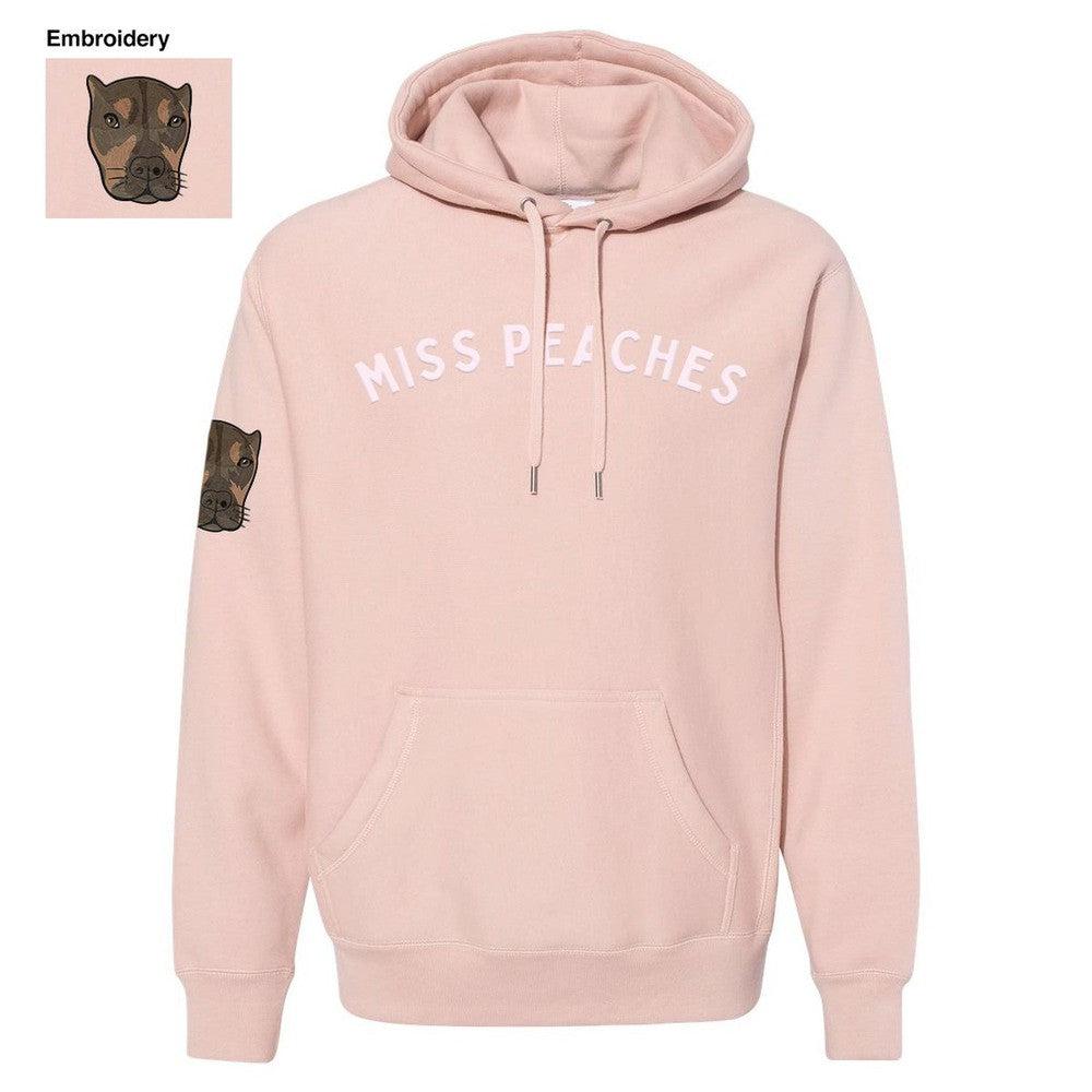Miss Peaches Puff Print Hoodie-Hoodies & Sweatshirts-Barstool Sports-Pink-S-Barstool Sports