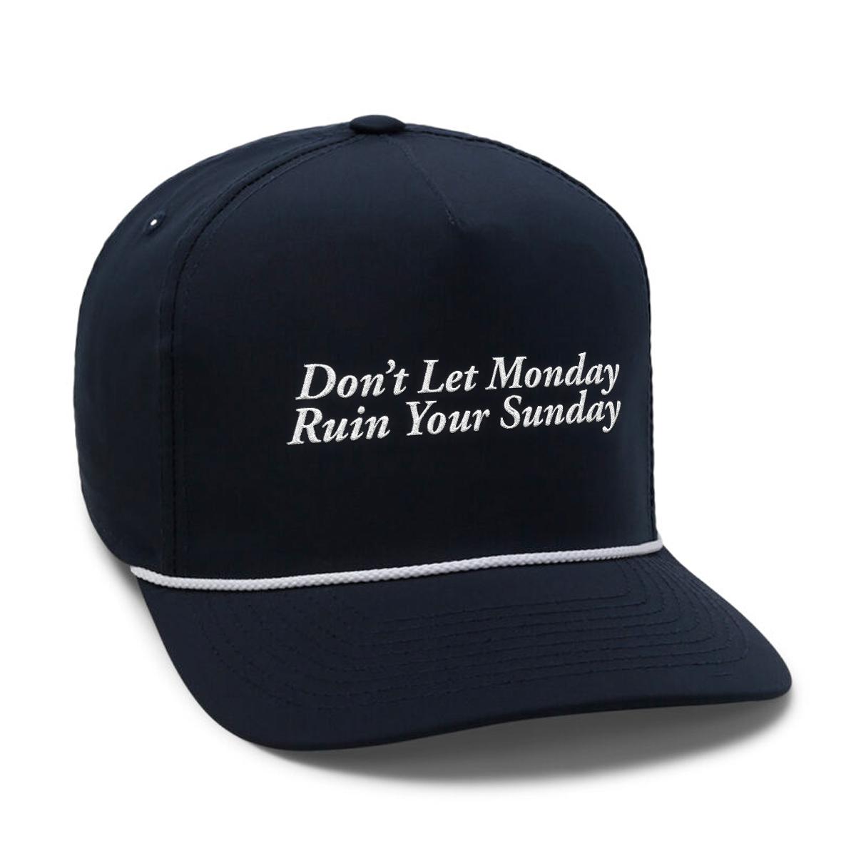 Don't Let Monday Imperial Rope Hat-Hats-Barstool Sports-Navy-One Size-Barstool Sports